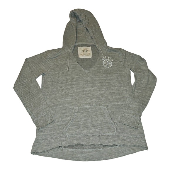 Abercrombie & Fitch Tops - Abercrombie & Fitch Hoodie Medium Women's Gray Hooded V-Neck Tunic Casual Preppy